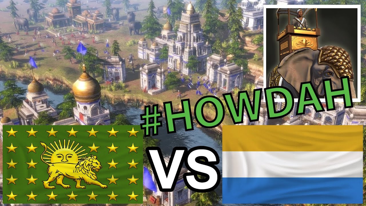 Aizamk HARASSING his opponent with DISCIPLINED HOWDAHS! [Age of Empires 3: Definitive Edition]