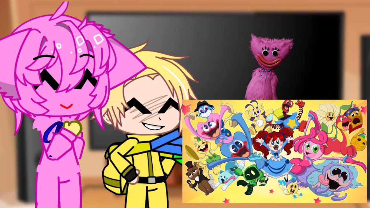 player's friends react to Poppy playtime kissy Missy song // Poppy playtime //my au // gotcha club