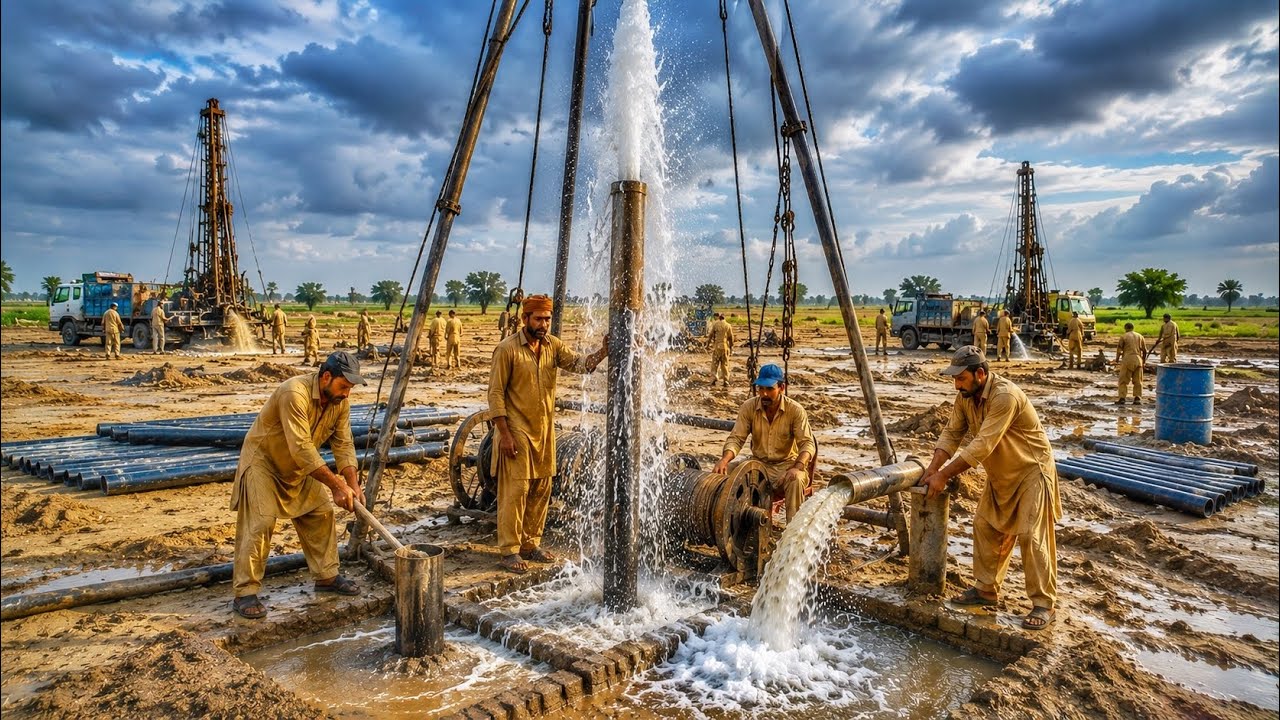 The Incredible Process Behind Modern Borewells in Village Lands