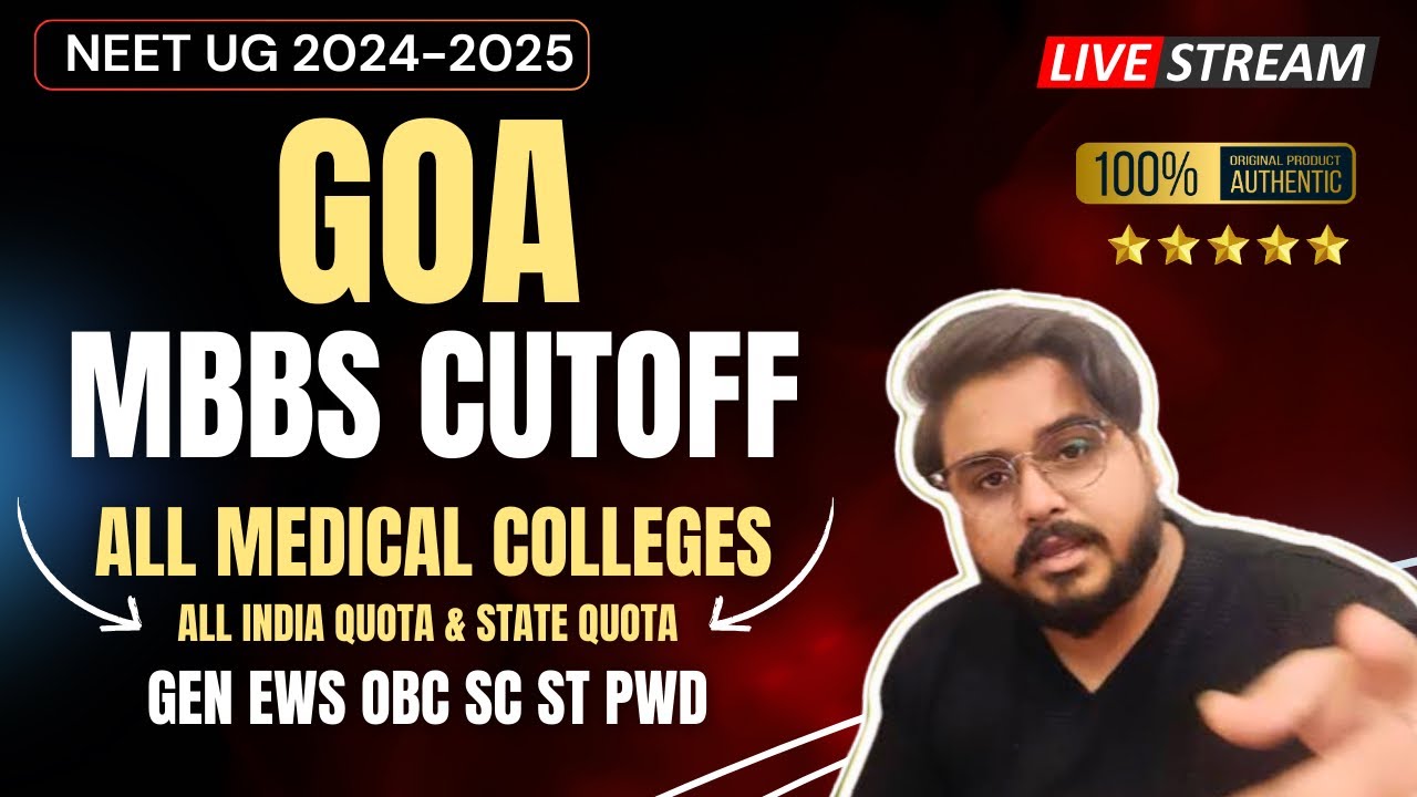 GOA MBBS CUTOFF Neet 2025 GMC State Quota & AIQ, Fee, Seat Matrix All Categories GMC Goa #neet2025