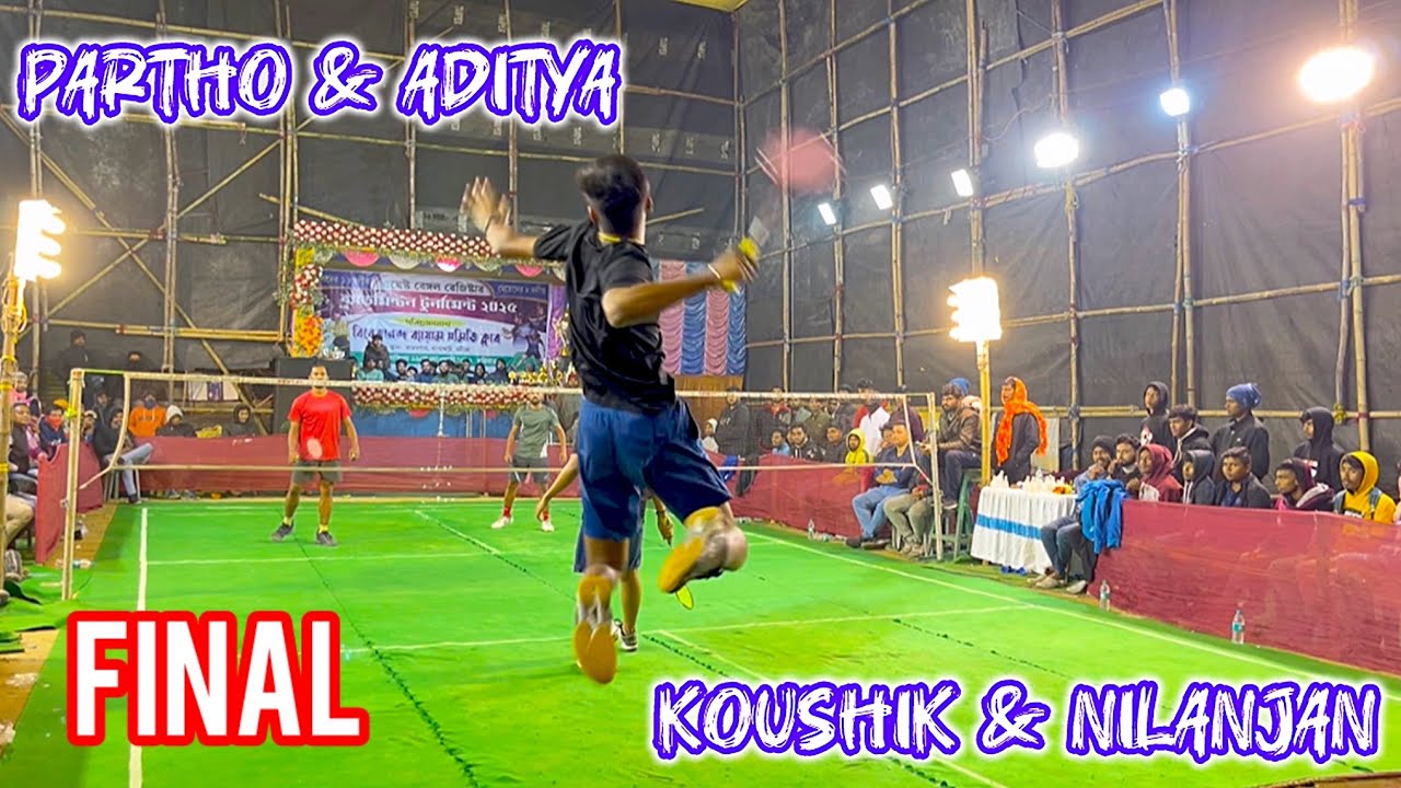 Koushik & Nilanjan Vs Partho & Aditya Outdoor Badminton Tournament #shuttlershubho #badmintonmatch