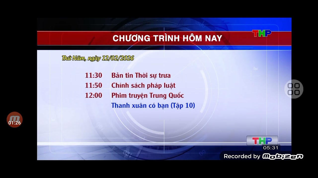 THP Hải Phòng - GTCT Trong Ngày (5h30, Thứ Năm, 12/2/2026)