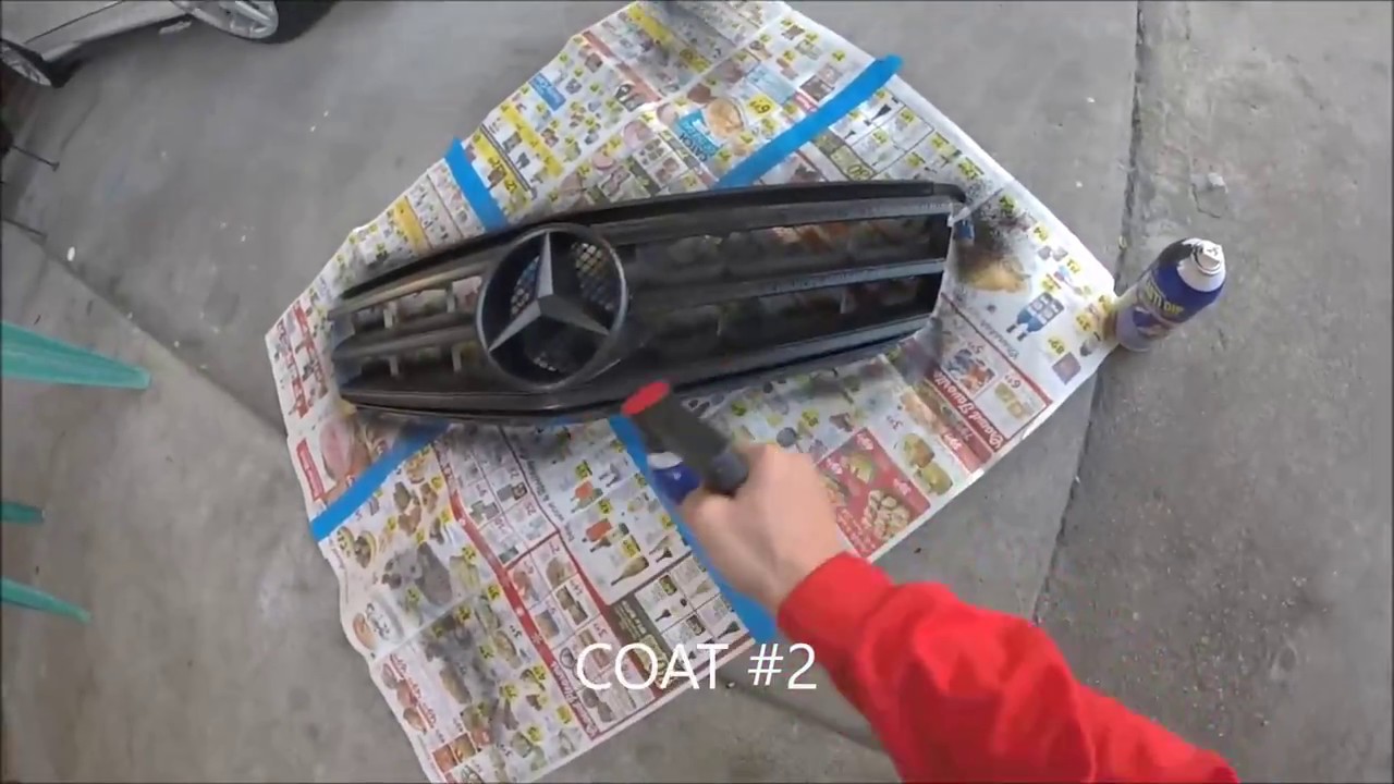 PlastiDip Mercedes C300 Pt.2 Gloss Black Grille + DRLs