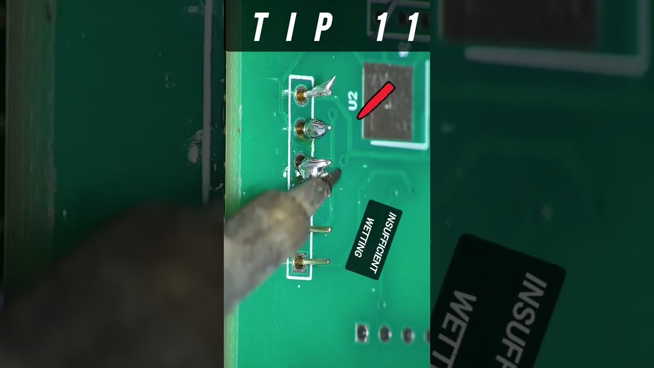Soldering tips and tricks - Tip 11 Use the right quantity of solder and temperature when soldering!