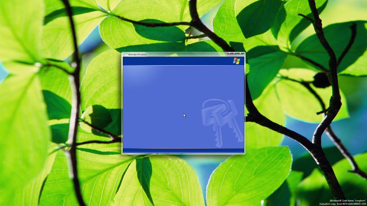 Windows Longhorn Build 4074 (Milestone 7) - Activate Key Expired