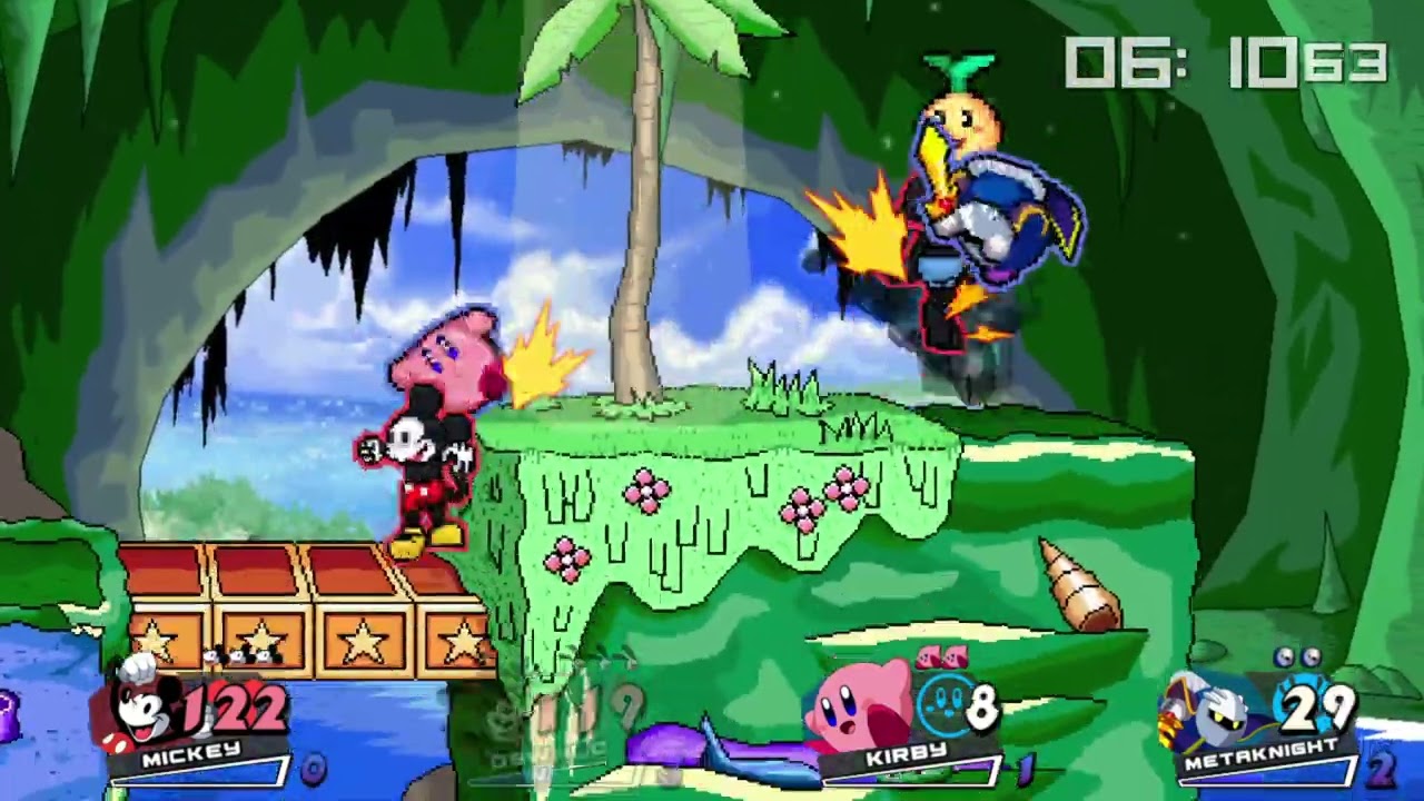 Mickey & Oswald VS. Kirby & Meta Knight Prism Cross