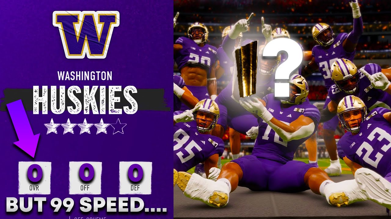 Can a 0 OVERALL 99 SPEED Team WIN the National Championship?
