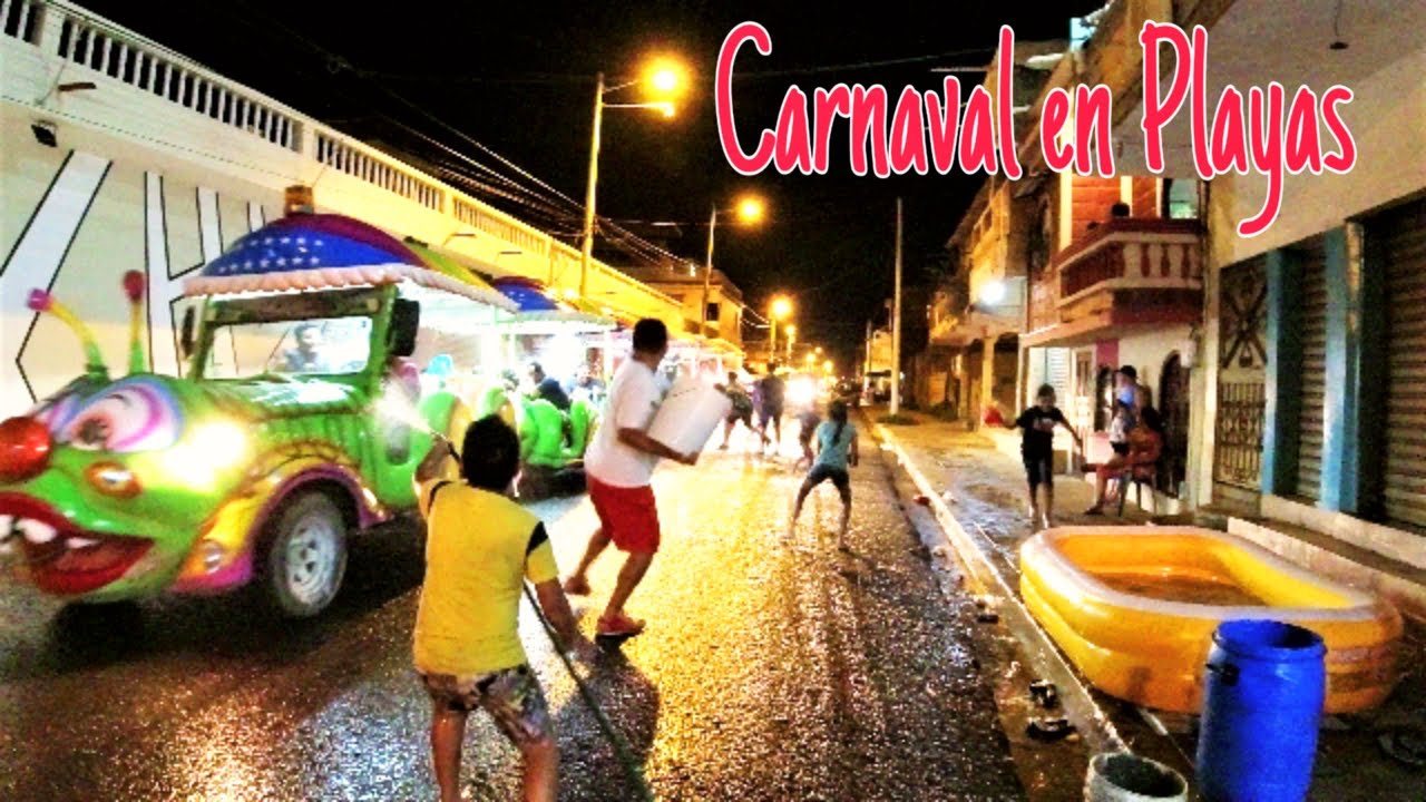 CARNAVAL PLAYERO EN EL GUSANITO, Villamil Playas, Destino turistico, Ecuador