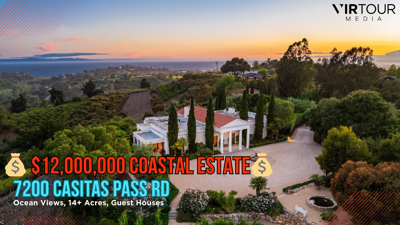 💰 $12,000,000 Coastal Estate | Ocean Views, 14+ Acres, Guest Houses | Carpinteria CA