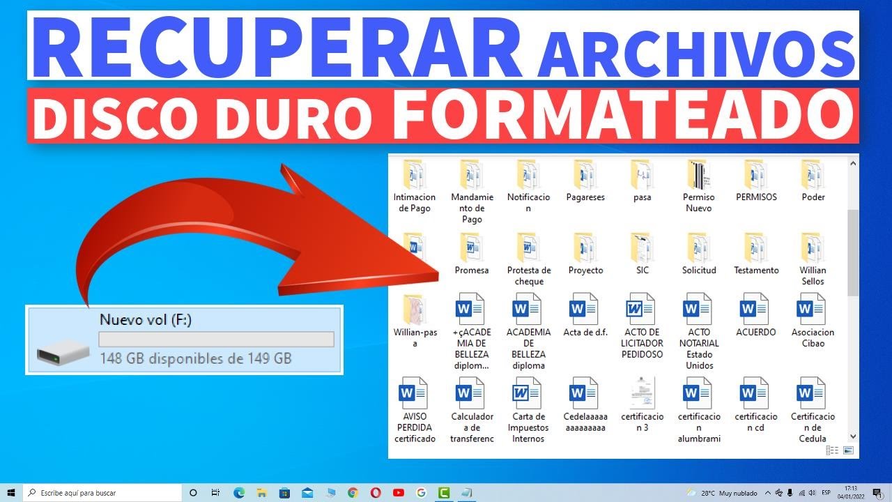 RECUPERAR Archivos de Disco Duro FORMATEADO Gratis
