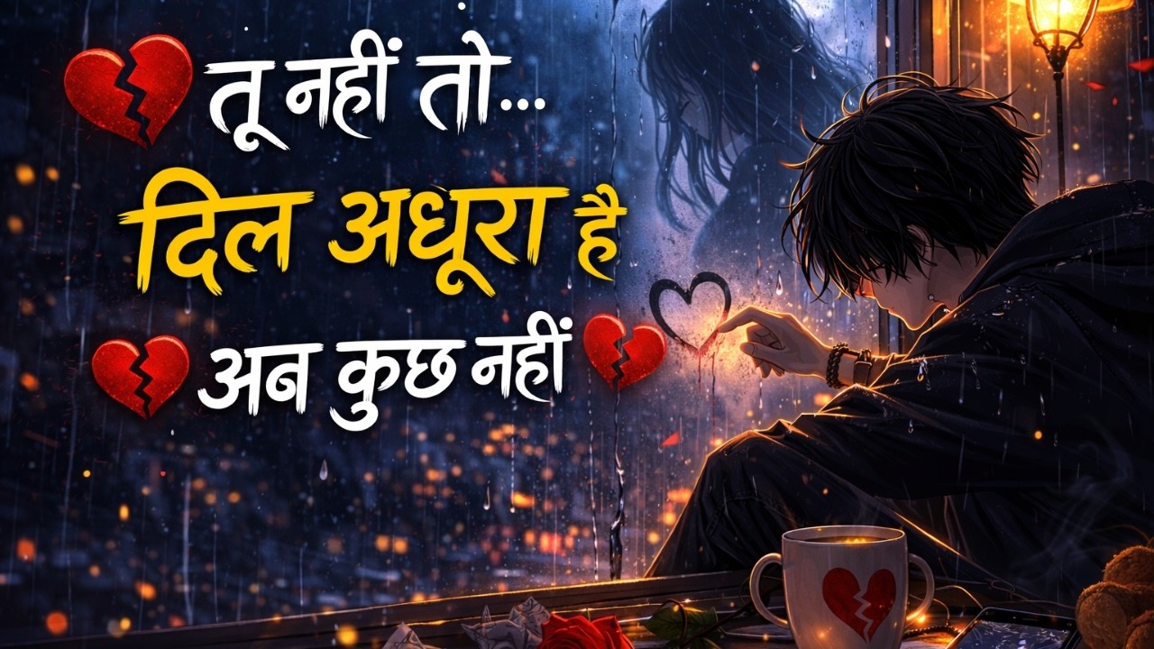 तू नहीं तो कुछ नहीं 💔 Full Song | 3–4 Min Emotional Broken Heart Love Song | Hindi Sad Song 2026