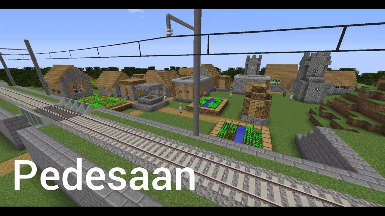 строительство железной дороги в деревне, мод Minecraft