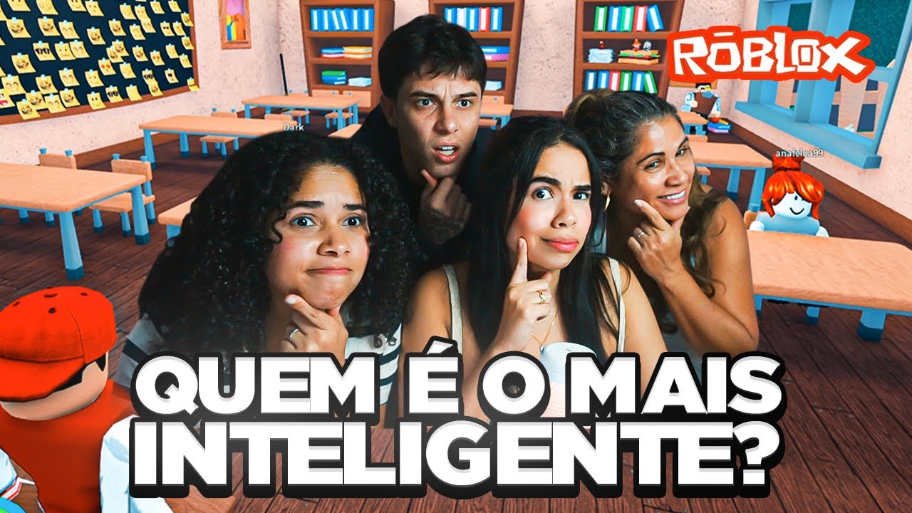 TESTE DE INTELIGÊNCIA COM MINHA FAMÍLIA NO ROBLOX