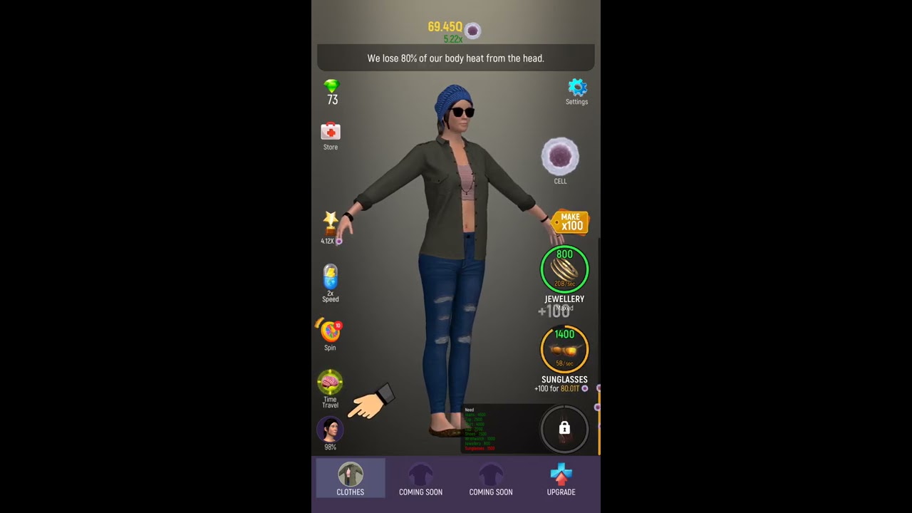 Idle Human Gameplay (Female) - CLOTHES