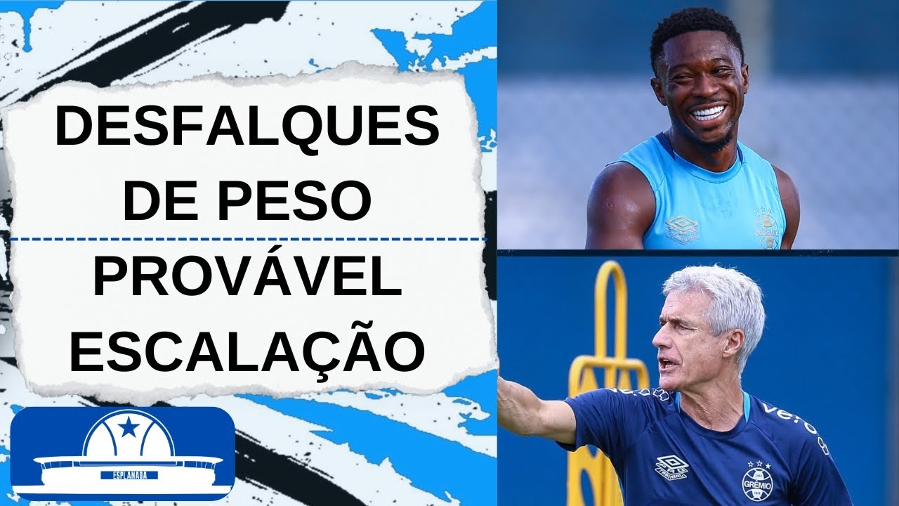 GRÊMIO GANHA PROBLEMAS PARA JOGO DE AMANHÃ | PROVÁVEL ESCALAÇÃO DE LUÍS CASTRO | ESPLANADA