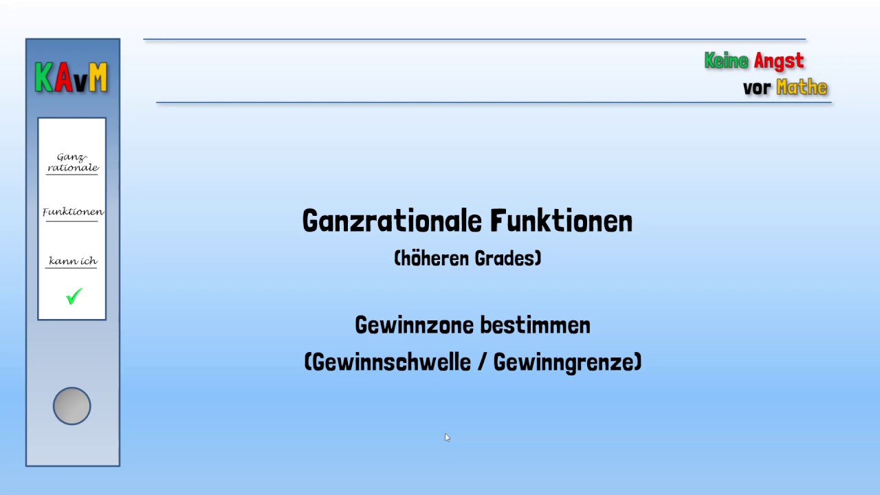 Gewinnzone bestimmen