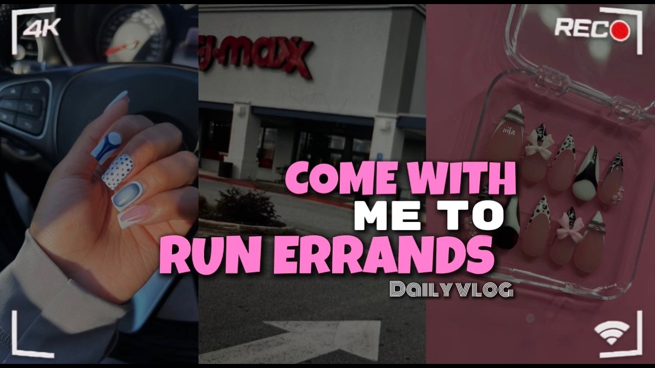 Come with me to run errands ⎮ nail store, journaling finds & cozy candle shopping