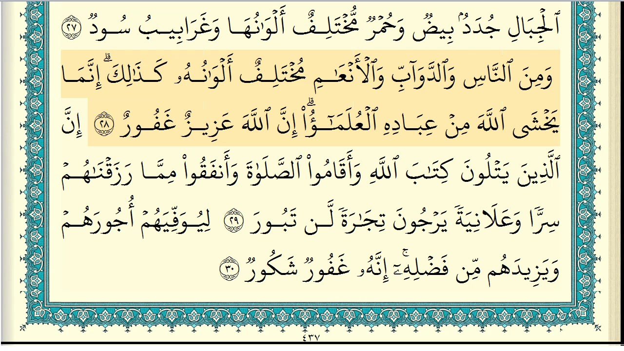 ابراهيم الاخضر سورة فاطر كاملة مكتوبة HD
