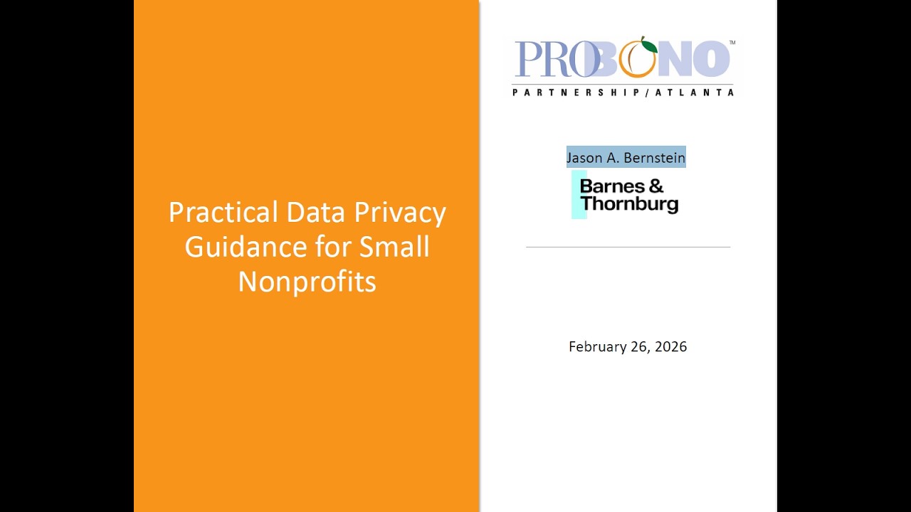 Practical Data Privacy Guidance for Small Nonprofits