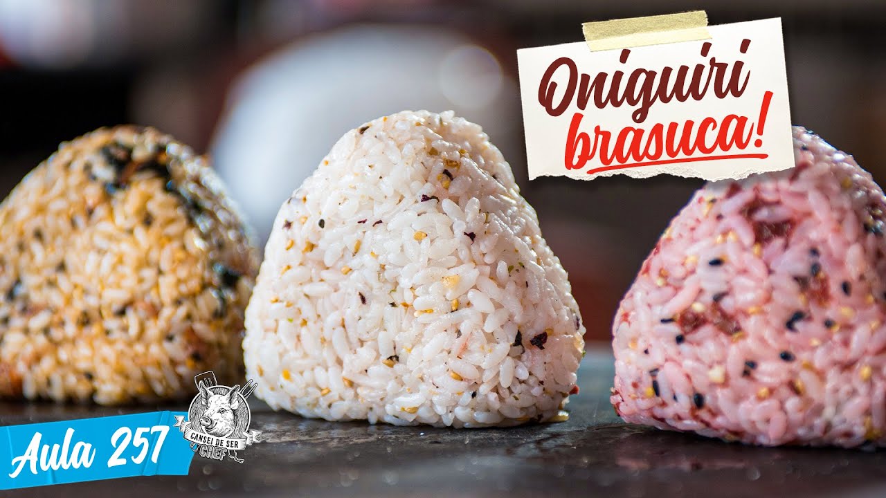 PULLED ONIGUIRI - Bolinho de arroz frito recheado com porco desfiado
