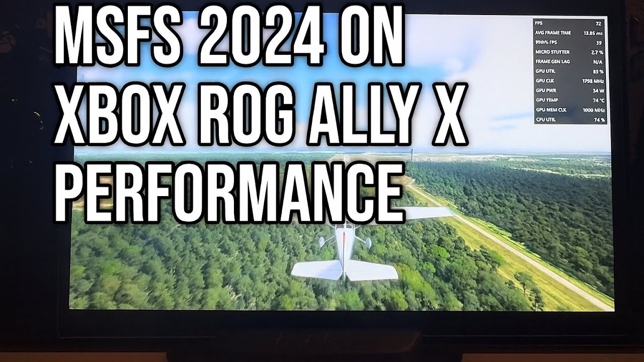 MSFS 2024 на портативной консоли ROG XBOX ALLY X с оверлеем производительности #xboxally #msfs202...