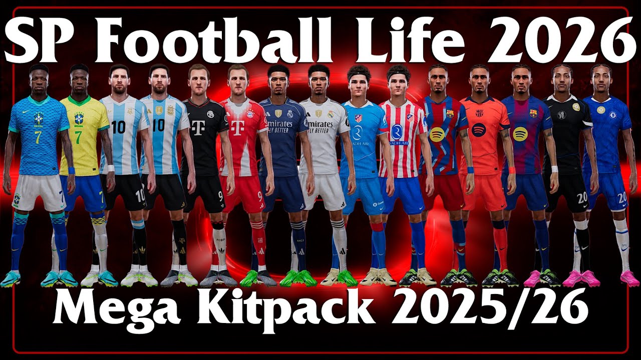 MEGA KITPACK ATUALIZADOS TIMES E SELEÇÕES   PES 2021 FOOTBALL LIFE 2026