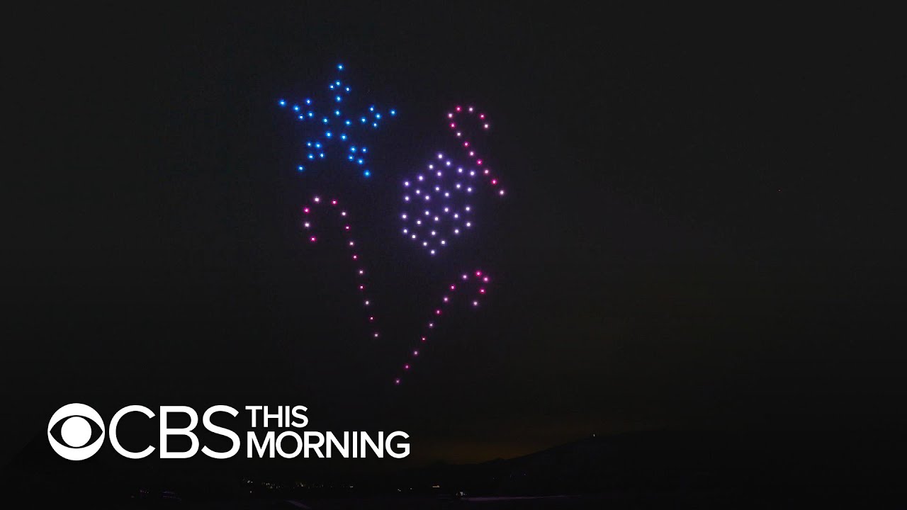 Drone holiday light display in California town blends Danish tradition and tech