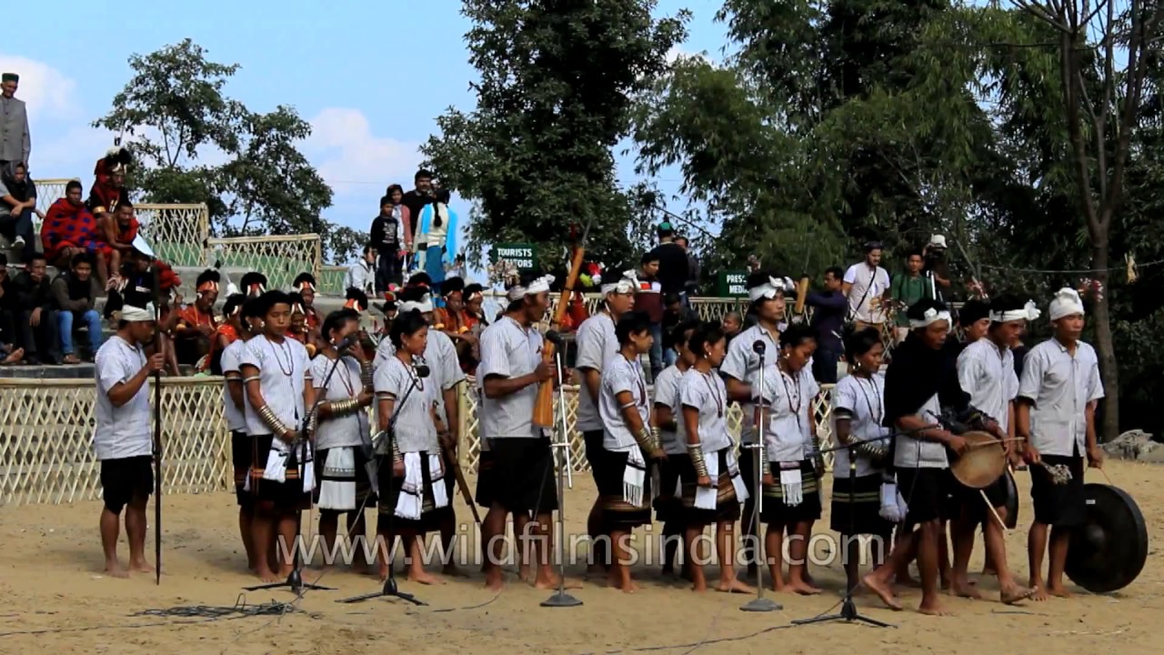 Folk dance performed by Kuki tribe at Nagaland's Hornbill Festival : Salu Laam