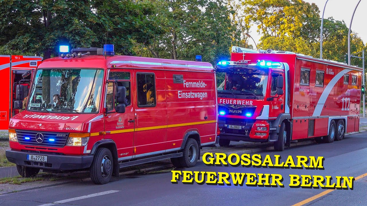 ++ GROSSEINSATZ FEUERWEHR BERLIN ++ CHLORGASAUSTRITT IN SCHWIMMBAD | SPEZIALKR&Auml;FTE DER FEUERWEHR