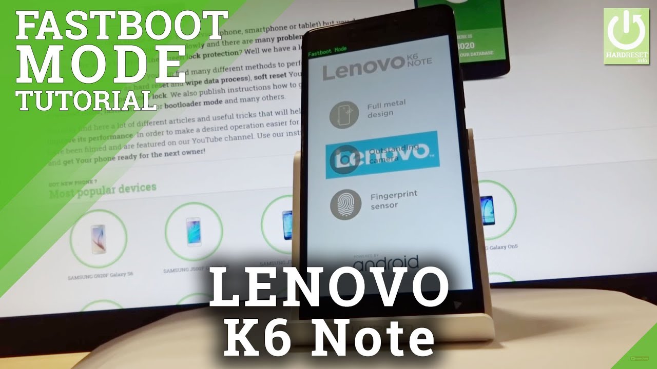 Режим быстрой загрузки LENOVO K6 Примечание. Вход/выход из режима быстрой загрузки LENOVO