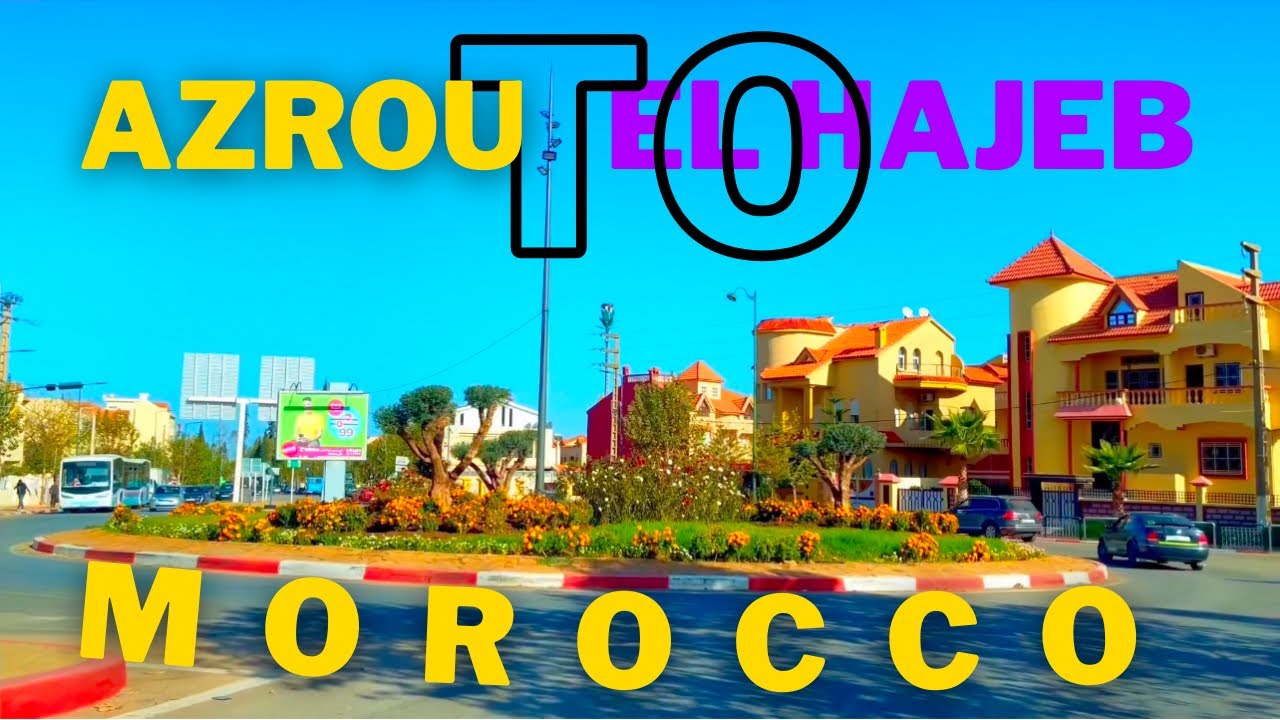 Driving from Azrou City to El Hajeb City Morocco 🇲🇦 2025 | vidéo music person walking