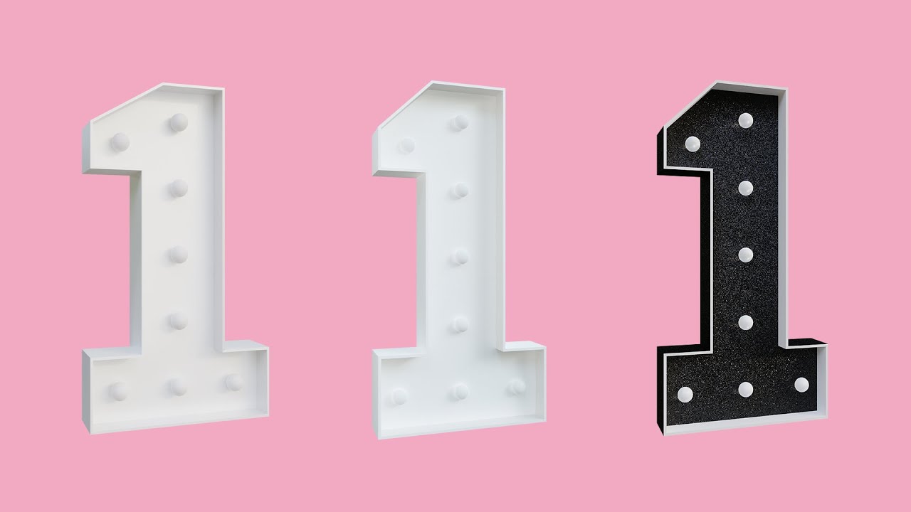Marquee Number 1 DIY Tutorial