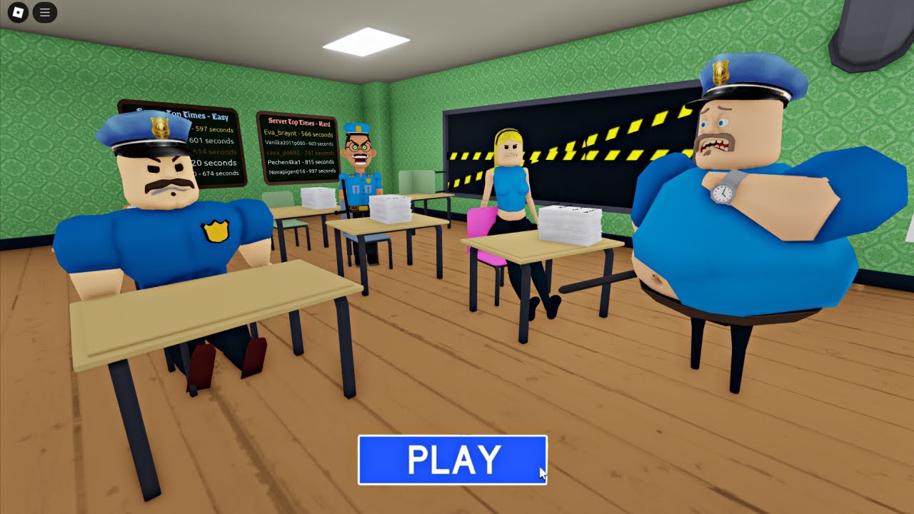 BORRY and POLICE GIRL FELL ASLEEP IN THE EVIL'S DETENTION CLASS? SCARY OBBY #roblox