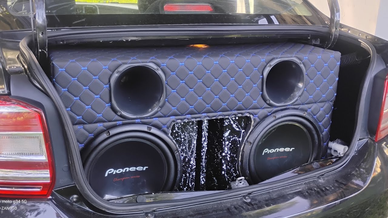 Instalação som automotivo Logan,2pionner 309 painel de modulos, caixaria ,modulos taramps 