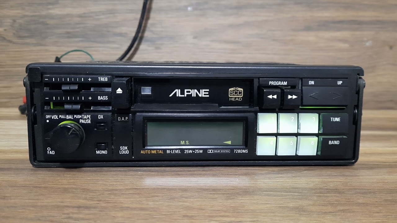 Alpine 7280 MS (Vintage) Car Stereo AM/FM Radio Cassette Head Unit