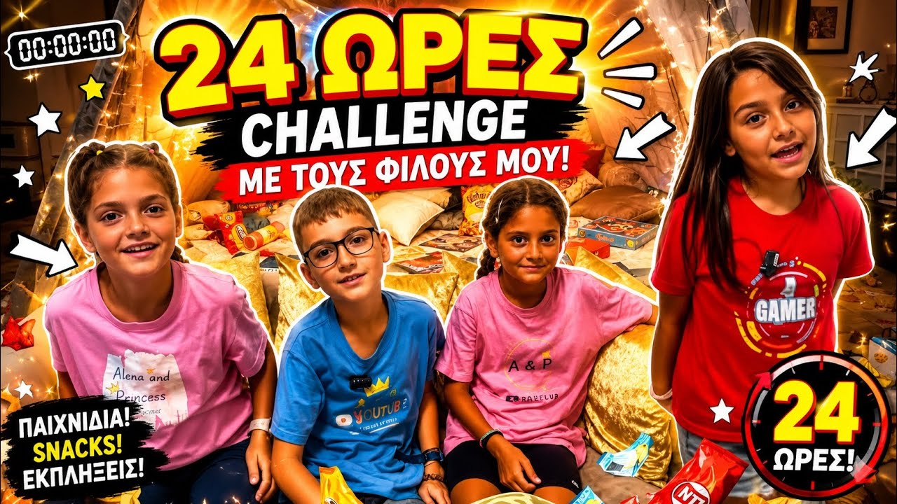 Η ΑΝΔΡΙΑΝΑ ΜΑΖΙ ΜΕ ΤΟΥΣ ΦΙΛΟΥΣ ΤΗΣ ΓΙΑ 24 ΩΡΕΣ #andriana Andriana Star #24hourschallenge 