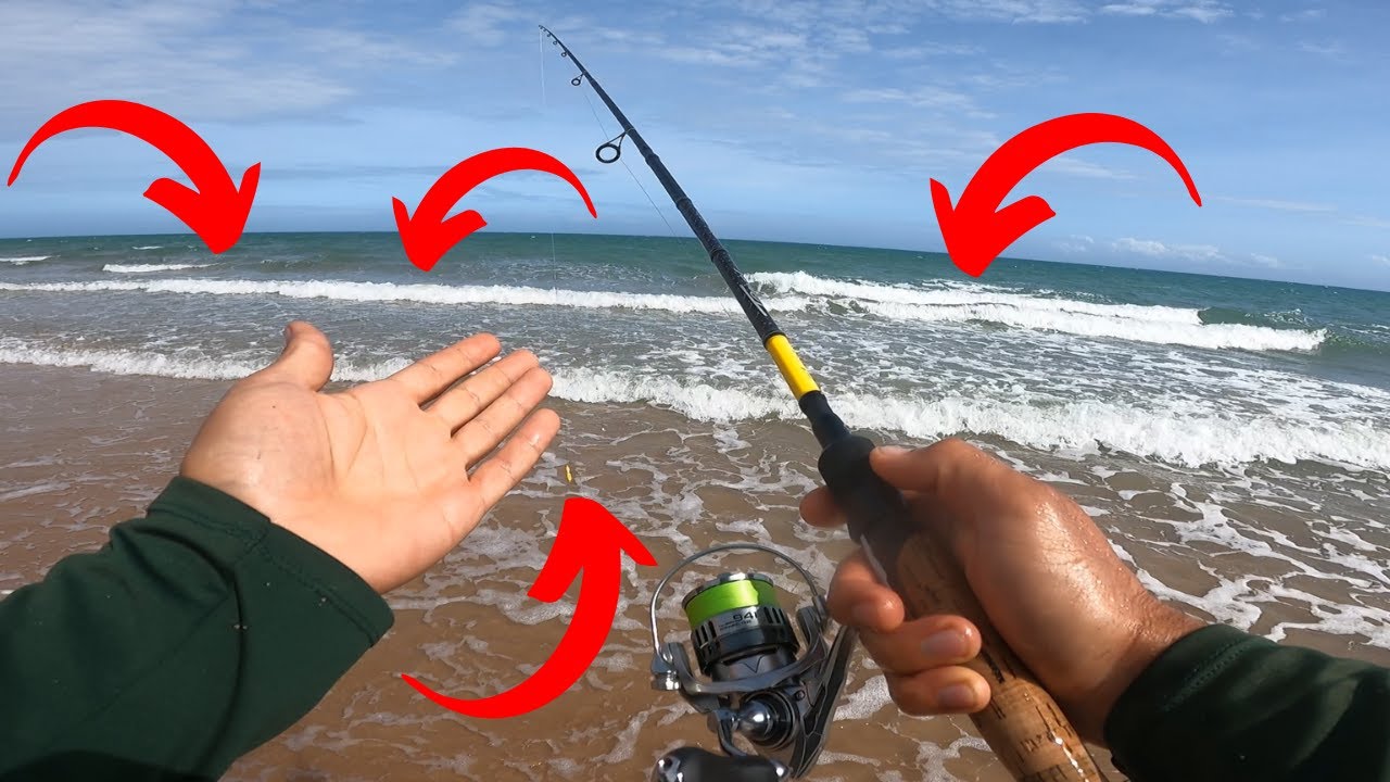 ✅Técnica INFALÍVEL para PEGAR muitos PEIXES! Pesca na BEIRA DA PRAIA.