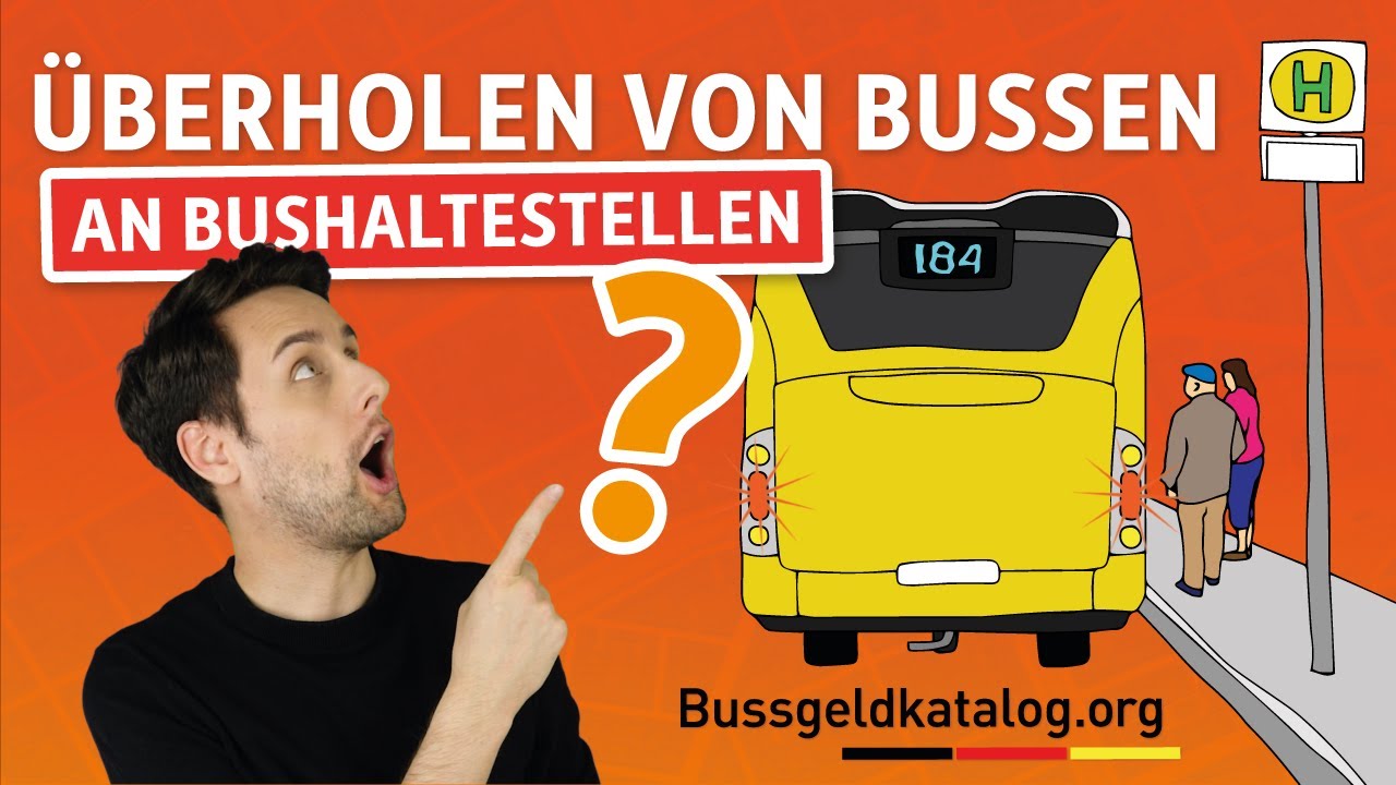 Bus überholen:🚌 mit Warnblinklicht und ohne - Welche Regeln gelten?  - bussgeldkatalog.org