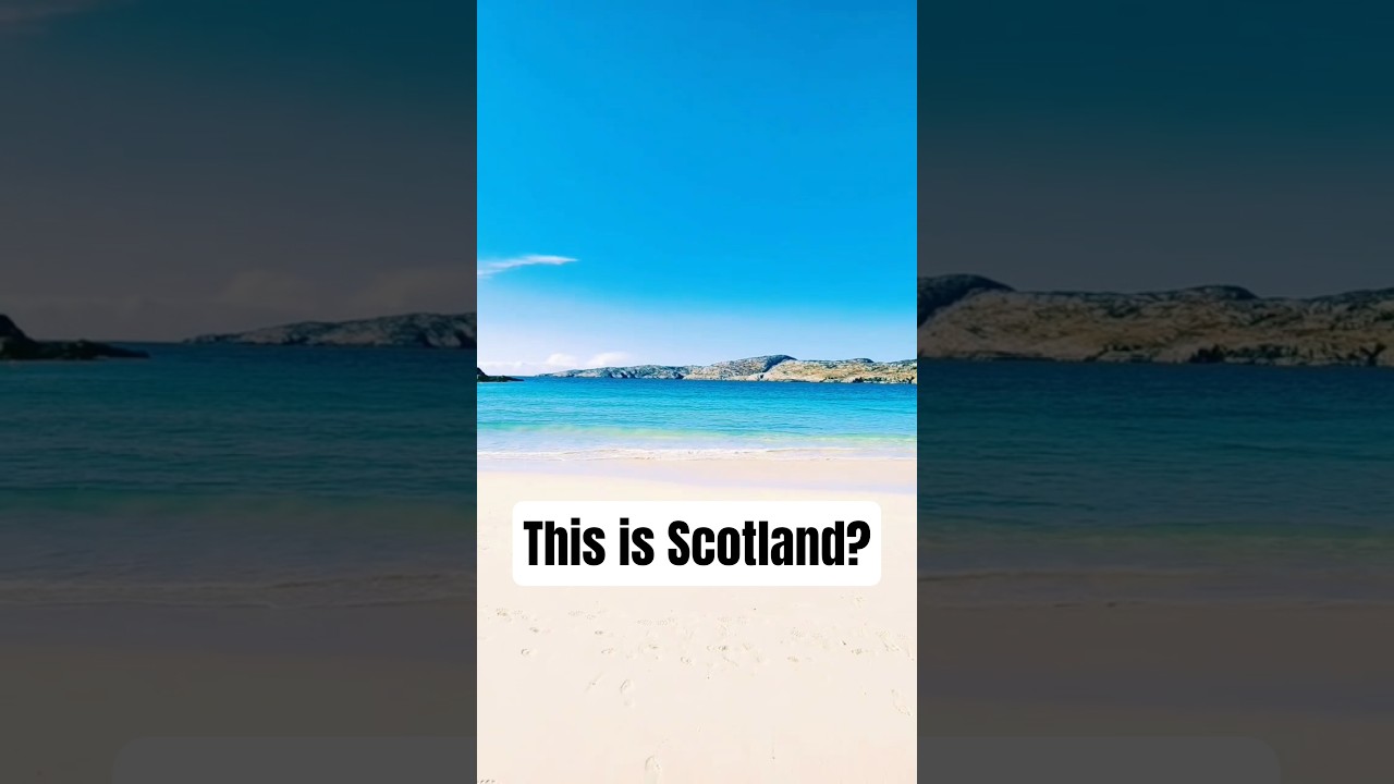 Scotland has beaches like this? #scotland #travelvlog #nc500 #beach