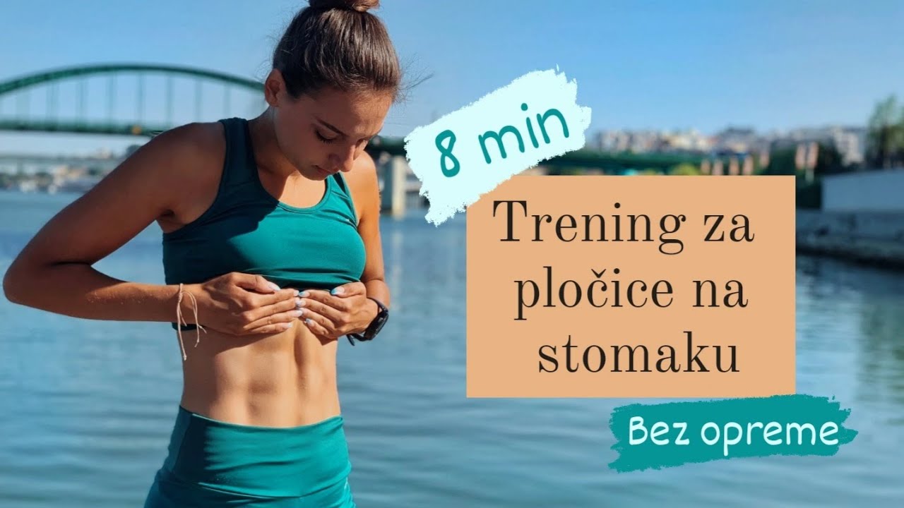 8 MIN TRENING ZA PLOCICE NA STOMAKU- Intense abs workout/ No equipment/ Ksenija Krstic