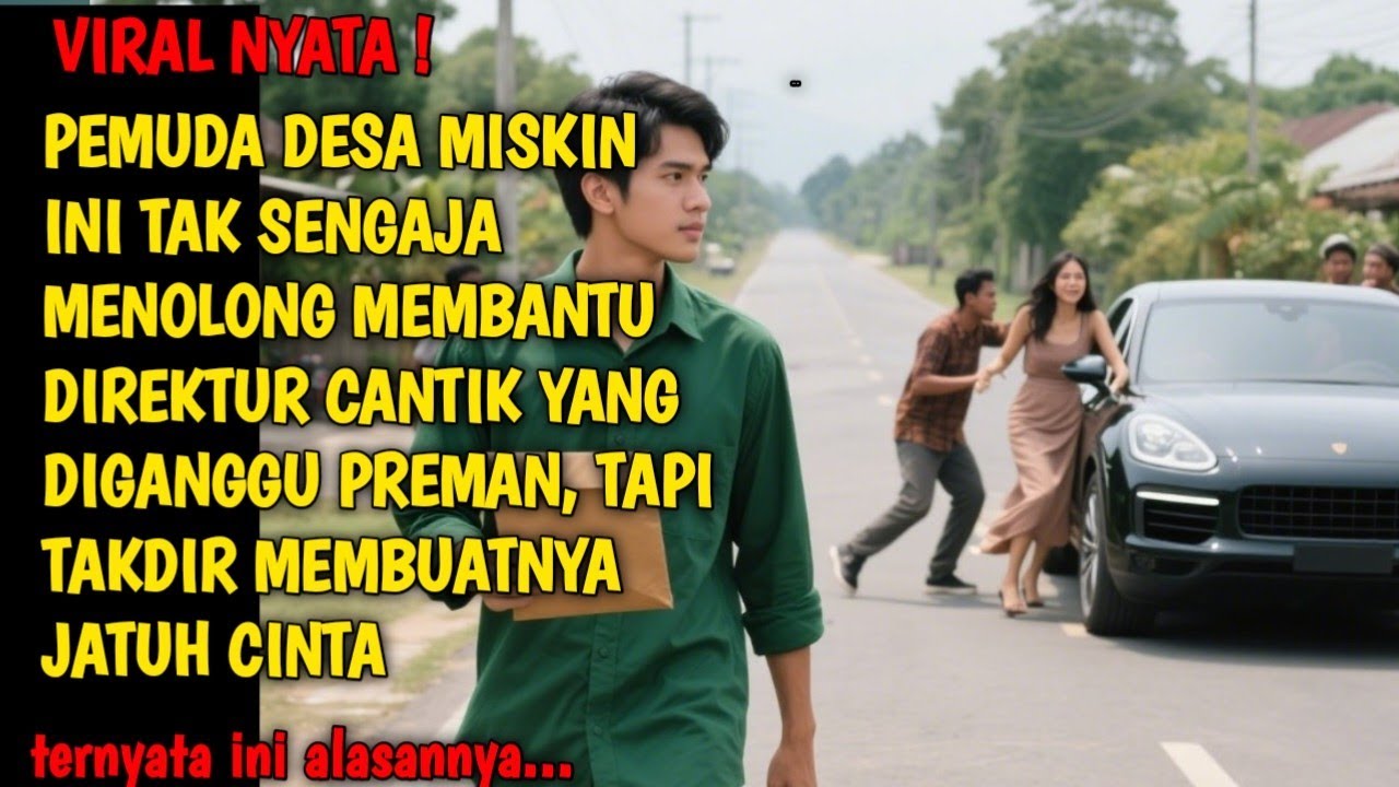 KISAH NYATA | VIRAL ! PEMUDA DESA MISKIN MENOLONG  DIREKTUR CANTIK DIGANGGU NAMUN TAKDIR MEMBUATNYA 