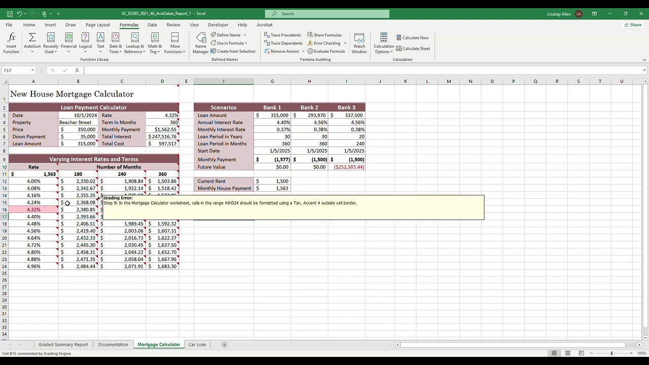Excel Moudle 4 - Video for Ava