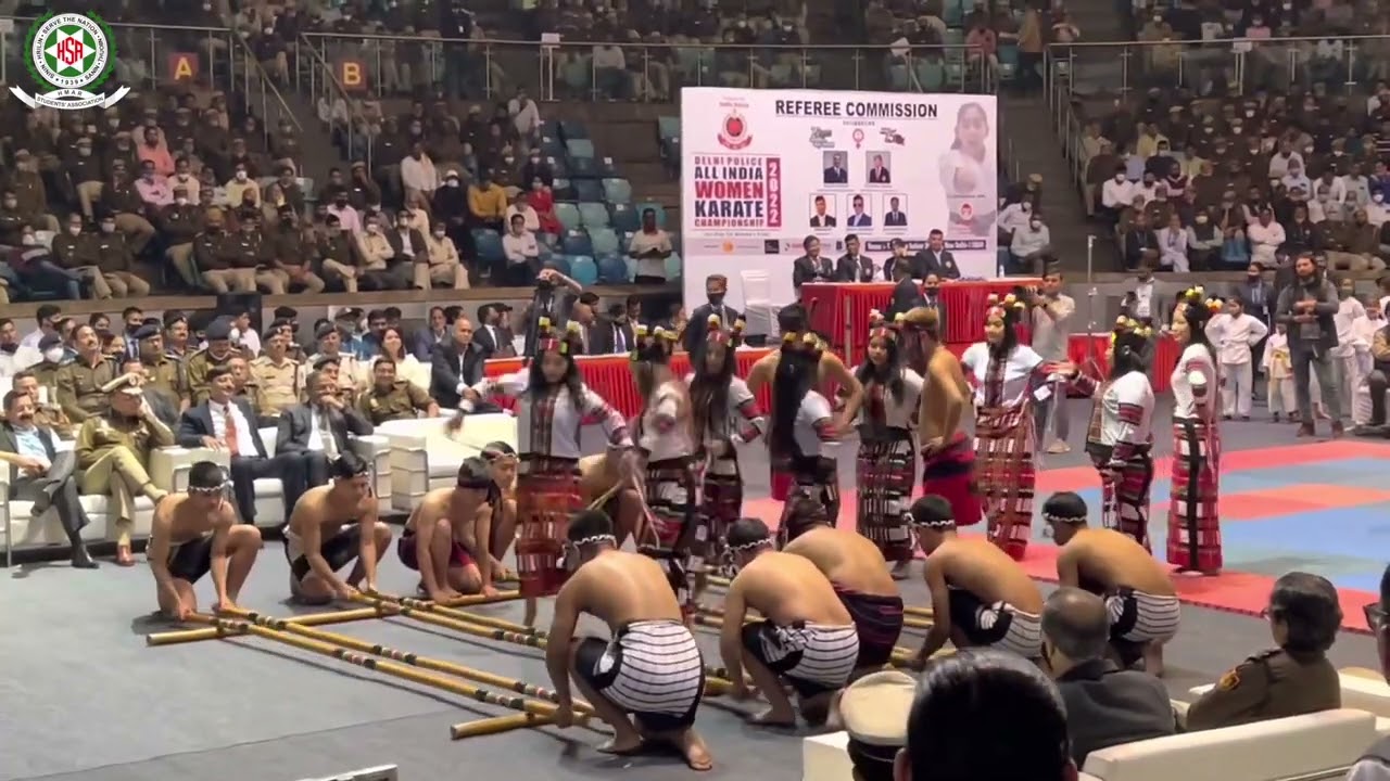 Fahrel tawk lam-Bamboo dance#HSA.All India Women Karate championship, 2022 organised by Delhi Police