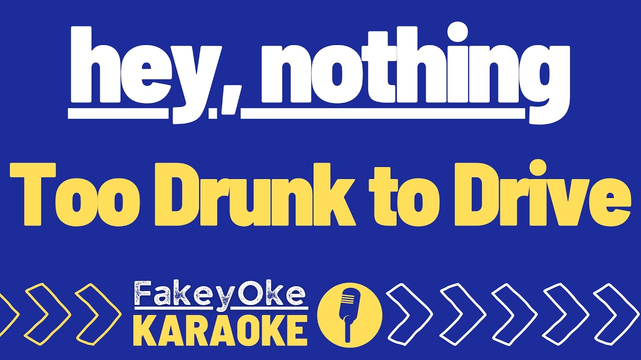 hey, nothing - Too Drunk to Drive [Karaoke]