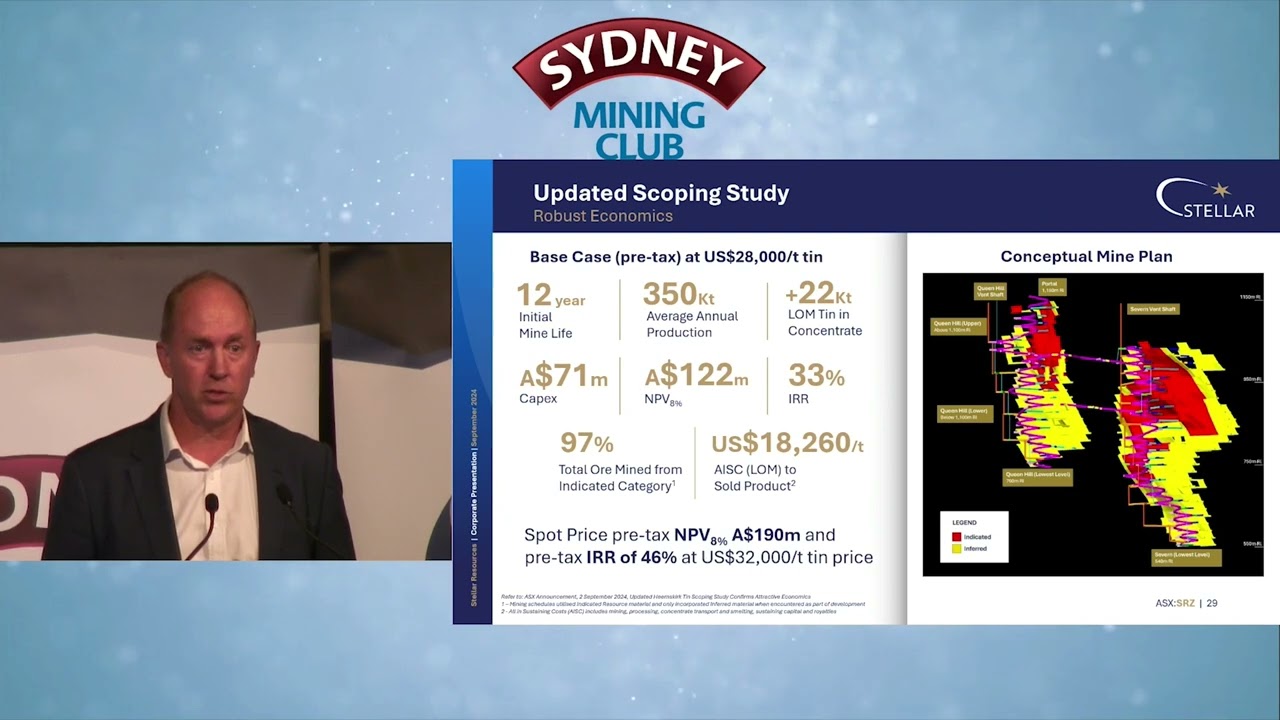 The 292nd Sydney Mining Club – Leading Edge Event – 5 September 2024 – Stellar Resources