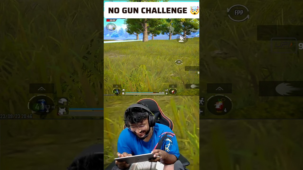 WITHOUT GUN CHICKEN DINNER 🤯😱 #pubg #bgmi #bgmilive #funny #challenge #doveraj #kannada