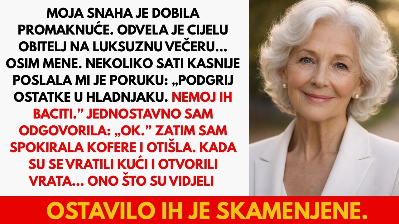 Moja snaha mi je napisala: „Podgrij ostatke“, ali ono što sam učinila nakon toga ostavilo ih je bez…