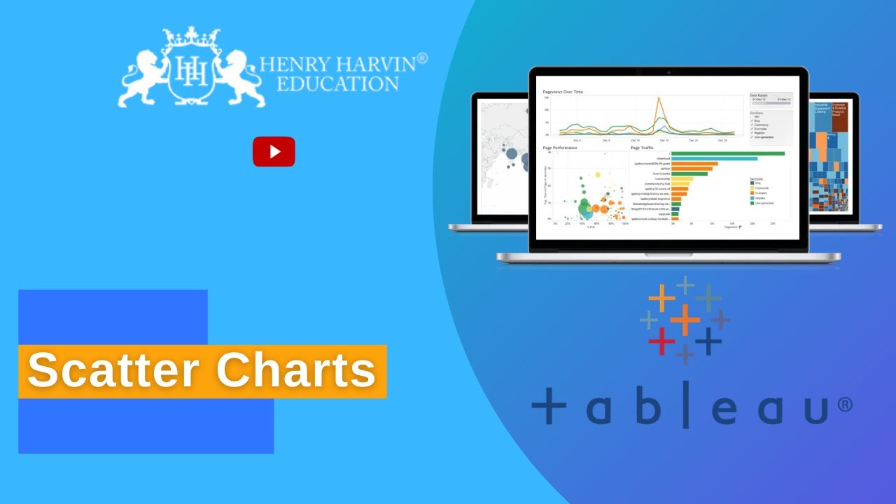 Scatter Charts (Part 1) | Best Online Tableau Course Tutorial For Beginners | @henryharvin