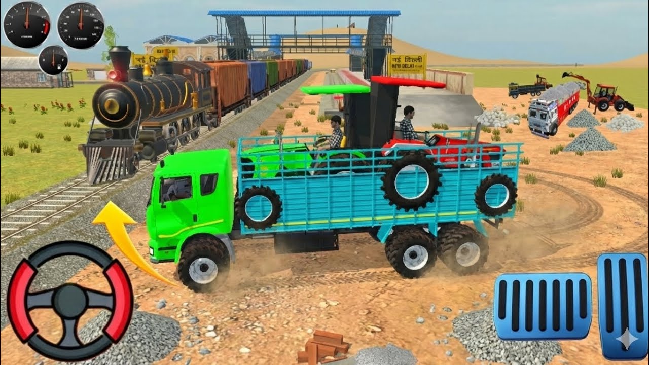 Crash Truck and train 🚂 India vehicles 3d new games play 