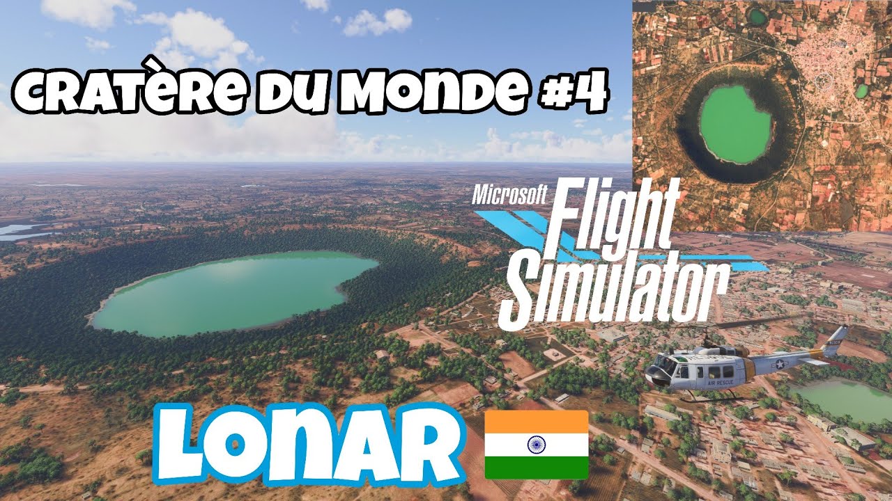 🔴 CRATÈRE DU MONDE #4 Lonar Flight Simulator 2024